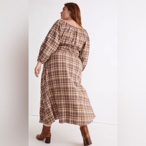 Madewell Plus Gauze Sophia Midi Cotton Dress 1X